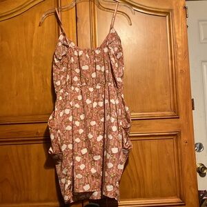 “Peppermint” Pink and Green Patterned mini dress.